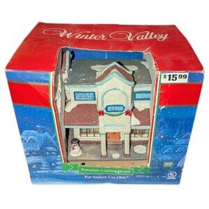 Atico Vintage 2003 Winter Valley Eckerd Drug Store Porcelain Lighted House Light
